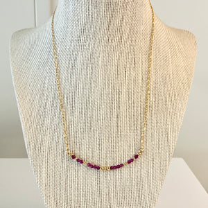 Ruby Bar Necklace