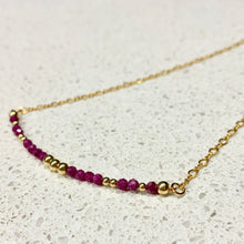 Load image into Gallery viewer, Ruby Bar Necklace