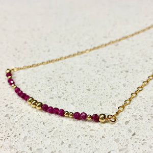 Ruby Bar Necklace