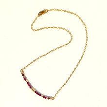 Load image into Gallery viewer, Ruby Bar Necklace