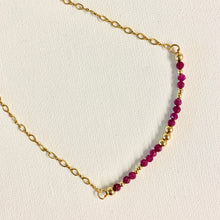 Load image into Gallery viewer, Ruby Bar Necklace