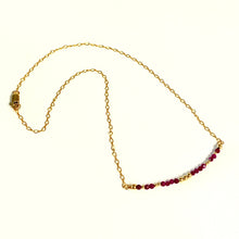 Load image into Gallery viewer, Ruby Bar Necklace