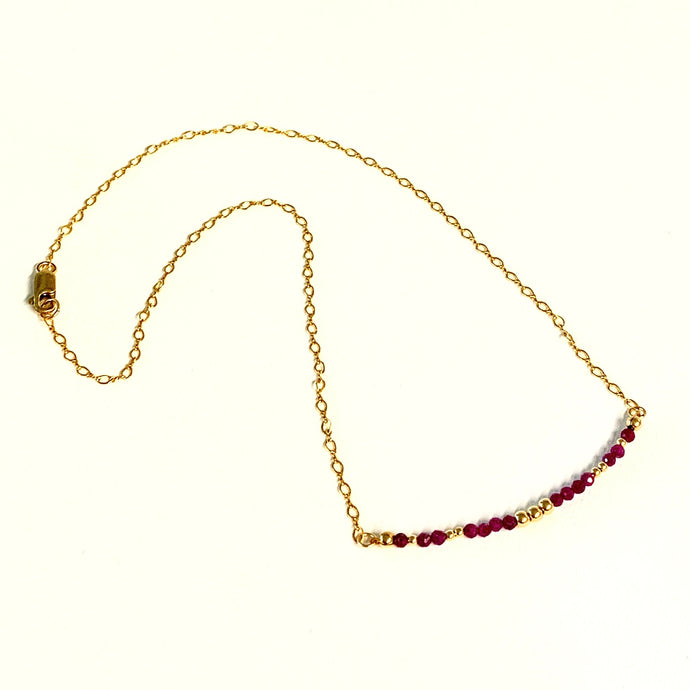 Ruby Bar Necklace